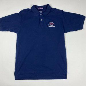Vintage Team USA Sydney 2000 Olympics Polo Shirt Men's Medium Mesh Summer Games